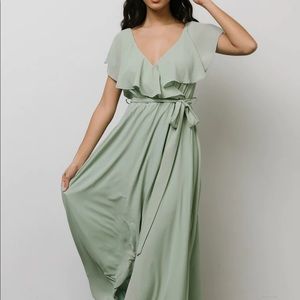 Baltic Born Katya Ruffle Maxi Dress NWTs XXXL Sage Green